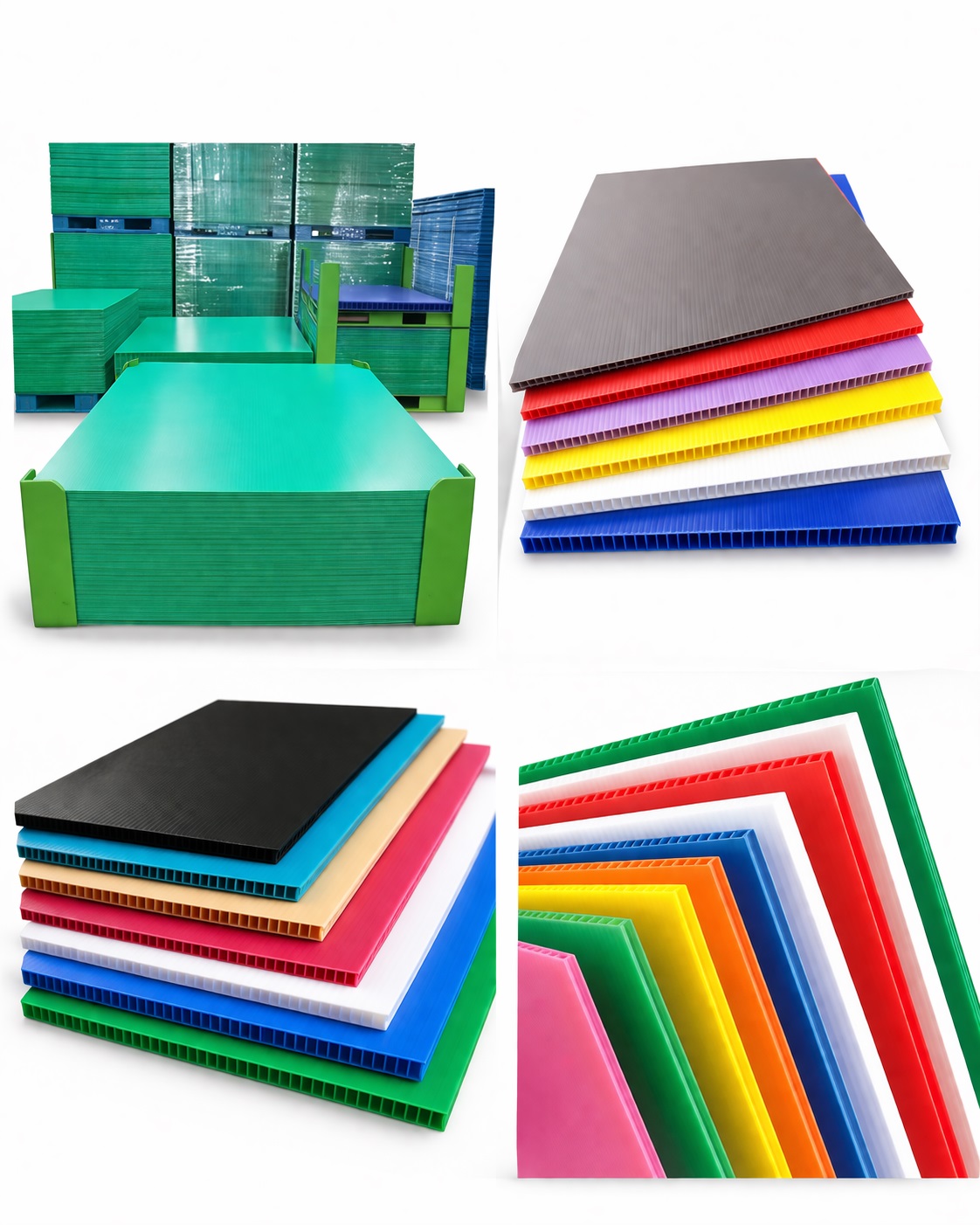 PP Corrugated Sheets — Multi-Colour