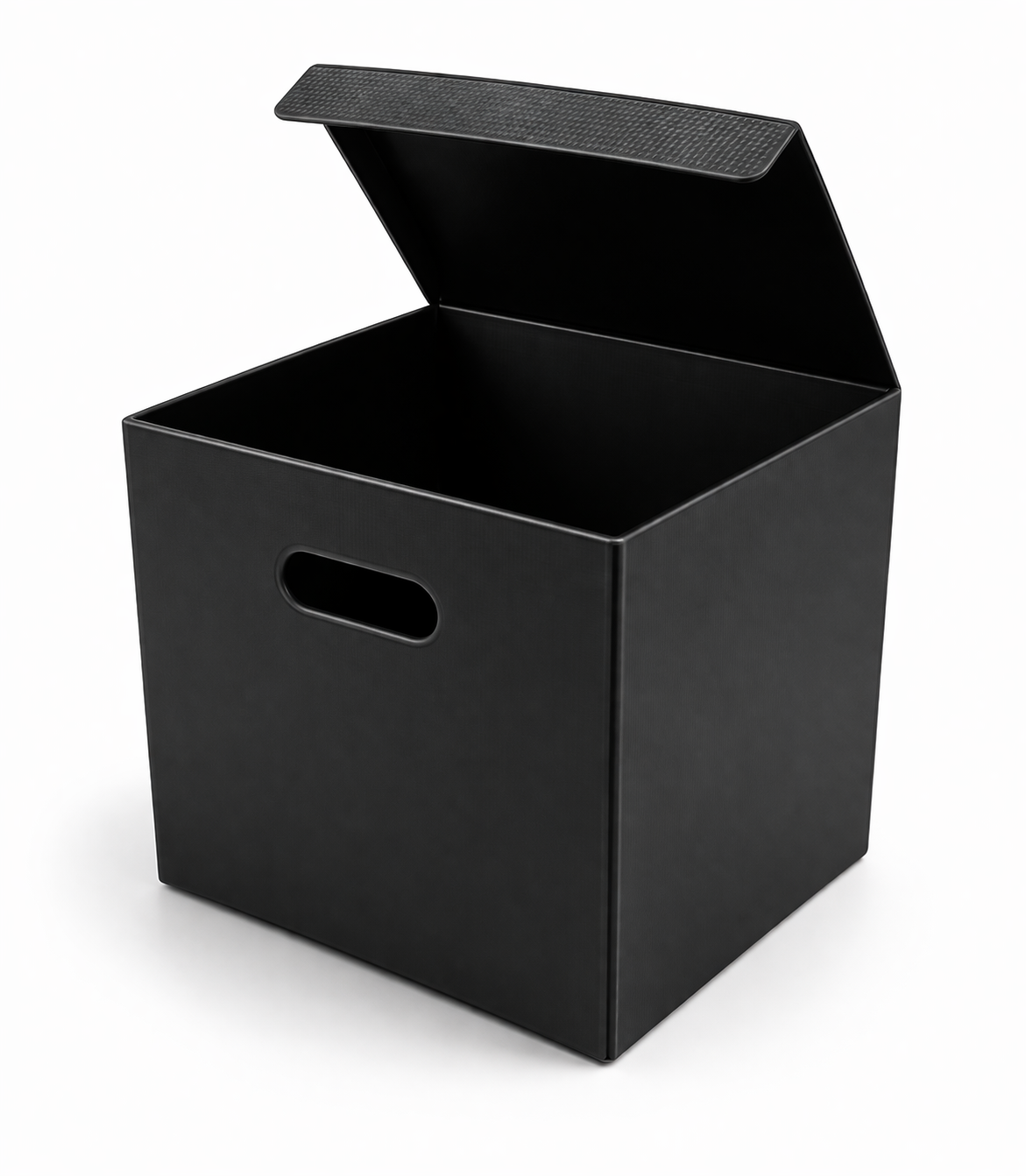 Black Solid Wall Bin